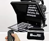 TeleprompterPAD iLight Pro 10'' – 100x100 Aluminium Profi robust Teleprompter (No Kunststoff zerbrechlich). kompatibel mit iPad/Android. Handy multicamera. HD beamsplitter Glas. Hohe Qualität. Made EU