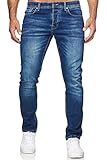 MERISH Jeans Herren Destroyed Hose Jeanshose Männer Slim Fit Stretch Denim 2081-1001 (32-32, 504-1 Blau)