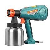 GLJ 700W Leistungsstarkes Farbspritzgerät,4 Düsen 3 Spritzbilder,Elektrische Spritzpistole,800ml Behälter,Einfaches Sprühen und Reinigen,für M