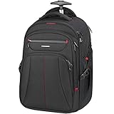 KROSER Laptop Trolley Rucksack Laptop Handgepäck Tasche Pilotenkoffer Aktenkoffer Mit Rollen Koffer Wasserdicht für bis zu 17 Zoll Laptop mit RFID-Taschen für Reisen/Business/Männer/Frauen MEHRWEG