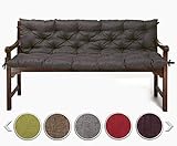 sunnypillow Bankauflage Stuhlkissen Bankkissen 140 x 50 x 50 cm Sitzkissen und Rückenkissen für Hollywoodschaukel Polsterauflage Auflage für Gartenbank viele Farben und Größen zur Ausw