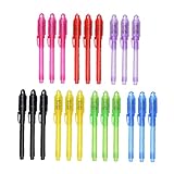 Geheimes Stifte mit UV-Licht Unsichtbares Schreiben von Stiften Geschenk für Jungen Mädchen 21pcs Utility