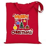 Print Dynastie Stoffbeutel Weihnachten Geschenkidee Rentier Advent Nikolaus Weihnachtsgeschenk, Farbe:Merry Christmas Classic R