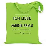 wowshirt Stoffbeutel ich liebe es wenn meine Frau mich Rohre verlegen lässt Rohrleitungsbauer, Farbe:Lime G