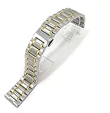 JZDH Uhren Zubehör Watch Strap 18mm 20mm 22mm Edelstahlband Handgelenk Band Männer Frauen Gebogene End Metall Schmetterling Schnalle Armband Gürtel Armband Zubehör Armb