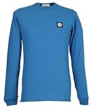 Stone Island Junior Jungen T-Shirt mit Rundhalsausschnitt, langärmelig, Blau Gr. 10 Jahre, b