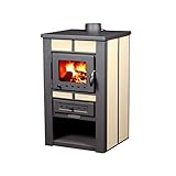 ProTermo Kaminofen Alpina Ceramic Beige 8 kw, 50x48x82 cm H