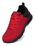 Mishansha Air Straßenlaufschuhe Laufschuhe Damen Turnschuhe Leicht Fashion Schuhe Fitnessschuhe Frauen Freizeitschuhe Rot 37