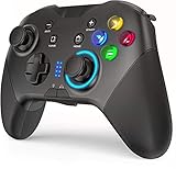 Wireless Game Controller für PC Windows 7 8 10 / Nintendo Switch / Android 4.0 UP / iOS, Gamepad Joystick mit 6-Achsen-Gyro-Bewegungssteuerung, Dual Vibration, M-Tasten, Turbo-Funk