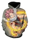 WANHONGYUE Anime Fairy Tail 3D Digitaldruck Kapuzenpullover Hoodie Cosplay Kostüm Pulli Sweatshirt Tops Mäntel 2 XXXL