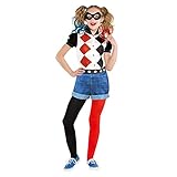 amscan 9906095 Mädchen Classic Offizielles Lizenzprodukt Warner Bros Harley Quinn Kinder-Kostüm (8-10 Jahre)
