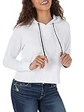 Rock & Republic Damen Hoodie Sweatshirt Kapuzenpullover, White-Monogram R&r Logo, M