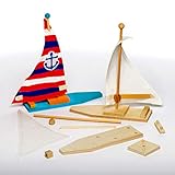 Baker Ross EF666 Ross Holz-Bastelsets „Segelboot“ - für Kinder zum Basteln und Bemalen - toll als Dekoration (2 Stück), 19