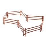 Hemoton 20 Stück Pferd Corral Zaun Miniatur Fee Garten Zaun Puppenhaus Mikrolandschaft Ornament Kunststoff Zaun Spielzeug für Farm Scheune Pupp