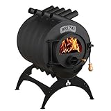 Werkstattofen Bruno Mini III - 12 kW Warmluftofen - Energieeffizienzklasse A - Zulassung für Deutschland und Schweiz - BimSchV (Untergestell Klassik, ohne Seitenverkleidung)