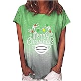 Weihnachtspulli-Damen Weihnachtshemd-Damen:Teenager-Mädchen Hässlicher Weihnachtsthema Ugly Christmas Pullover Strickpulli Weihnachtsbluse Weihnachtshemd Sweater Weihnachts Tshirt Xmas Pulli S