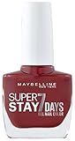 Maybelline New York Make-Up Superstay Nailpolish Forever Strong 7 Days Finish Gel Nagellack Deep Red/Farblack mit ultra starkem Halt ohne UV Lampe in sattem Rot, 1 x 10