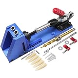 ZJN-JN Bohrer Holzbearbeitungsführer Carpenter Kit-System Geneigte Lochbohrer Werkzeuge Klemmfuß Bohrer Kit-System Sackloch Jig Kit Schneiden B