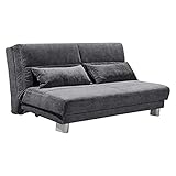 Sophie Schlafsofa in Dunkelgrau, tagsüber Sofa, nachts Bett, 158cm x 95cm x 86