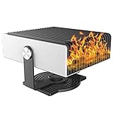 FSJD Tragbarer Autoheizungs-Entfroster 12V / 24V Autoheizungs-Lüfter-Fenster-Entfroster 30 Sekunden schnelles Aufheizen taut schnell Entfroster-Scheiben-Enteiser, 24V