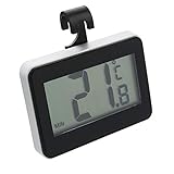 [Verbessert] Kühlschrankthermometer Digital Kühlschrank Thermometer, wasserdichtes digitales Kühlschrank Gefrier Thermometer mit gut lesbarer LCD Anzeige (hängender, stehender und magnetischer Stick)