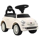 vidaXL Rutschauto FIAT 500 Weiß Kinderauto Kinderfahrzeug R