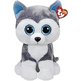 Carletto Ty Slush Husky Beanie Boos Huksy TY 37069 Hund mit Glitzeraugen, Grau, 41