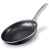 Antihaftbeschichtete Bratpfanne, 24 cm, Aluminium, ungiftig, Induktion, Bratpfanne mit Edelstahl-G