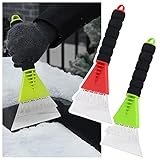 DEEPOW Eiskratzer für Autos, Schneebürsten Scheibenkratzer Leicht & Tragbar Ice Scraper - Premium Eisschaber Eisentfernung mit Anti-Rutsch-Griff und Robuste Schabeklinge,