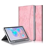 TOPCASE Hülle für Samsung Galaxy Tab S6 Lite, Soft TPU Rückseite Gehäuse Schutzhülle mit Pen Halter und Kartentasche für Samsung Tab S6 Lite 10.4 Zoll SM-P610/ P615 2020,R