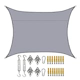 æ— Sonnensegel, 1,8 x 3 m, rechteckig, Stoff, Sichtschutz, rechtwinklig, Schattensegel für Schwimmbad, Balkon, Terrasse und Camping, mit Zubehör für Garten, Carp