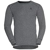 Odlo Herren ACTIVE WARM ECO Baselayer Langarm-Shirt mit Rundhals, Odlo Steel Grey Melange, M