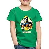 Spreadshirt Yakari Indianer Mit Seinen Freunden Kinder Premium T-Shirt, 110-116, Kelly G