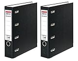 Doppelpack Herlitz 10842276 Doppelordner maX.file protect A4 schwarz FSC Mixed (2 Stück, schwarz)