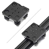 Befenybay Kleines V-Rad mit Platte für 2020 Aluminiumprofil für CNC- und 3D-Druckerteile Kossel Black W