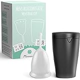 Mammacita Menstruationstasse - Weiche Silikon Menstruationstasse für regelmäßige und starke Perioden - Waschbare Menstruationstasse - Periodentasse als Alternative zu Tampons oder B