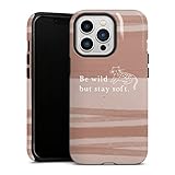 DeinDesign Panzer Handyhülle kompatibel mit Apple iPhone 13 Pro robuste Outdoor Hülle Schutzhülle glänzend Raubkatze Leopard S