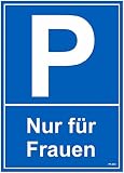 Aufkleber Schild Parken Frauen verboten - versch. Motive zus Auswahl - UV-Schutz Kunden - Privat - Rollstuhl - Frauen - PBL (03-frauen)