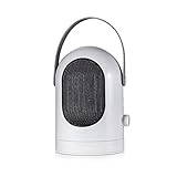 SZHWLKJ Mini-Heizlüfter PTC-Keramik Heizung beweglicher Entwurf mit 3 Heizstufen Over-Heat und Kippschutz Kalt- und Warm-Ventilator for Büro und zu Hause (Color : White)