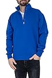 Mivaro Herren Troyer, Pullover mit 1/4 Reißverschluss, hoher Kragen, ohne Kapuze, Größe:5XL, Farbe:B