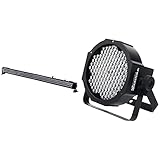 Showlite SB-216 LED Stage Bar 216x10 mm LEDs Lichteffekt & Showlite FLP-144 Flatline Panel LED Scheinwerfer (PAR Strahler, Discolicht, Bühnenbeleuchtung, 144 LED/RBG mixing, DMX In/Out, 6 DMX Modi)
