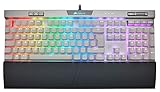 Corsair K70 RGB MK.2 Special Edition Mechanische Gaming-Tastatur (Cherry MX Speed Switches: Linear und Rapid, Pro Key Multicolor RGB Hintergrundbeleuchtung, Aluminium-Chassis, QWERTY UK Layout) – Weiß
