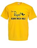 T-Shirt - Der frühe Vogel kann Mich mal! (Gelb, XL)