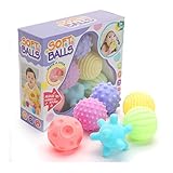 Strukturierter Multi-Ball-Anzug Taktiler Sensorball Badeball Spielzeug Baby Grip Ball Sensorischer Ball Geeignet für Kleinkinder Babys Kleinkinder Kleinkinder 6 Monate und älter B