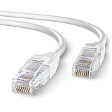 Mr. Tronic 25m Ethernet Netzwerk Netzwerkkabel | Patchkabel | CAT6, CCA, UTP | RJ45 Stecker | LAN Kabel für Gigabit Internet Netzwerke | Ideal Für PC, Router, Modem, Switch, Smart TV (25 Meter, Weiß)