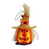 Mengove Nette Halloween Light Up Jack KüRbis Flashing Laterne Dekorative Props GroßE Geisterhaus Laterne Holz Friedhof Herbst Led Teelicht Herbstdeko DekoküRbis Tischdeko T