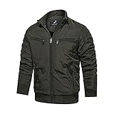 CixNy Herren Winter Fleece Jacke Plus Size Zipper Windjacke Windbreaker Geschenk für Vater Dicker Fleece Steppmantel CN009