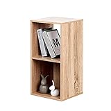 PACHIRA E-Commerce Bücherregal aus Holz, Würfel, Regal, Schrankschrank, DVD-Regal, Aktenordner, Regal für Wohnzimmer, Schlafzimmer, Arbeitszimmer, jeder Würfel 28,5 cm, 2 Ebenen, E