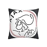 Ajax Amsterdam Kissenbezüge, 45 x 45 cm, quadratisch, für Sofa, Schlafzimmer, mit unsichtbarem Reißverschluss, 45 x 45 cm, 1 Stück