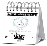 Visual Words Office - Postkartenkalender - Wochenkalender 2022 - Korsch-Verlag - Typokalender - 52 Postkarten mit frechen Sprüchen - 17 cm x 16